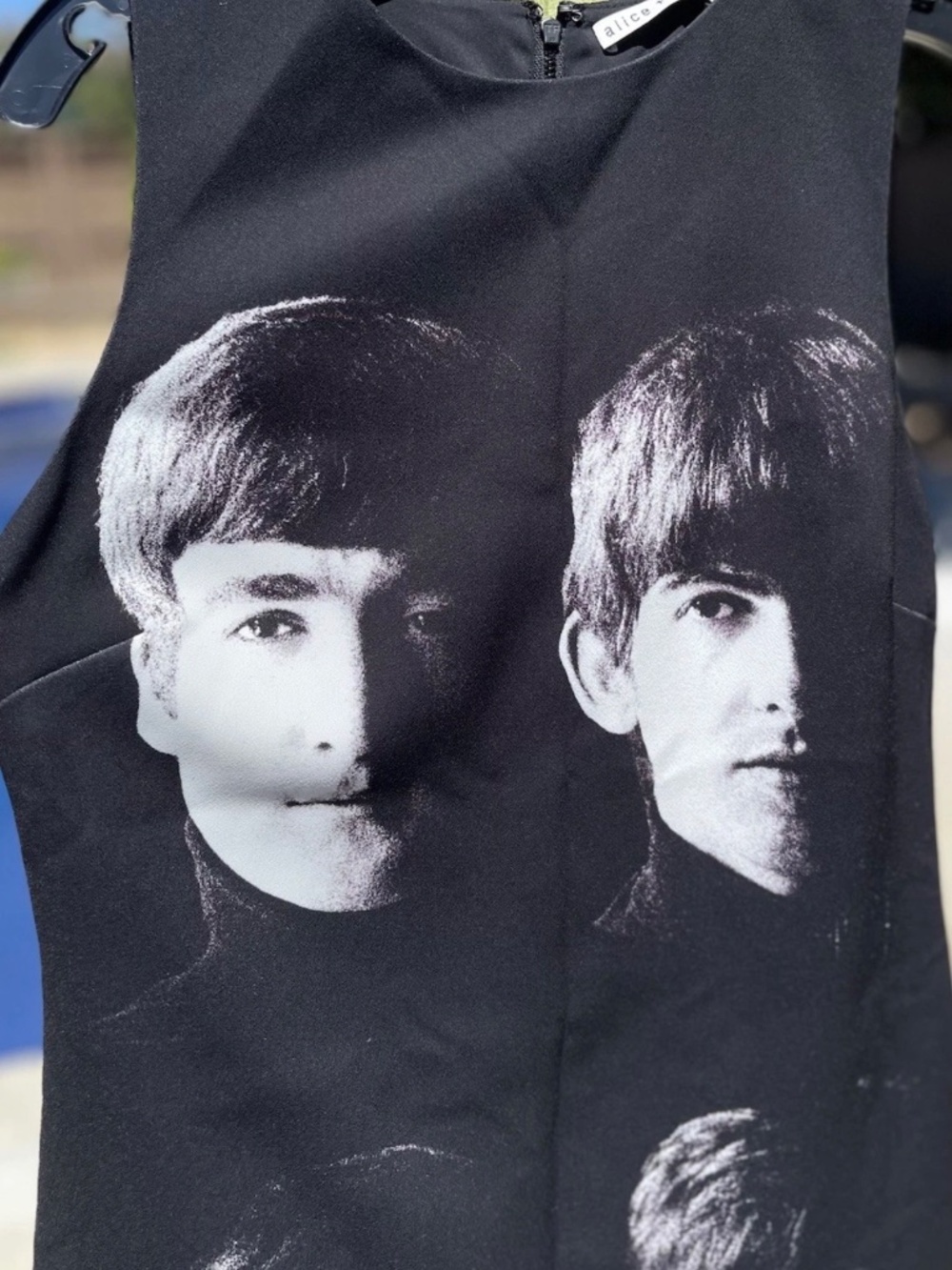 Alice + Olivia X Beatles Fab 4 Portrait Clyde Ltd Ed Shift Dress US 2 UK /AU 6 - Picture 5 of 11